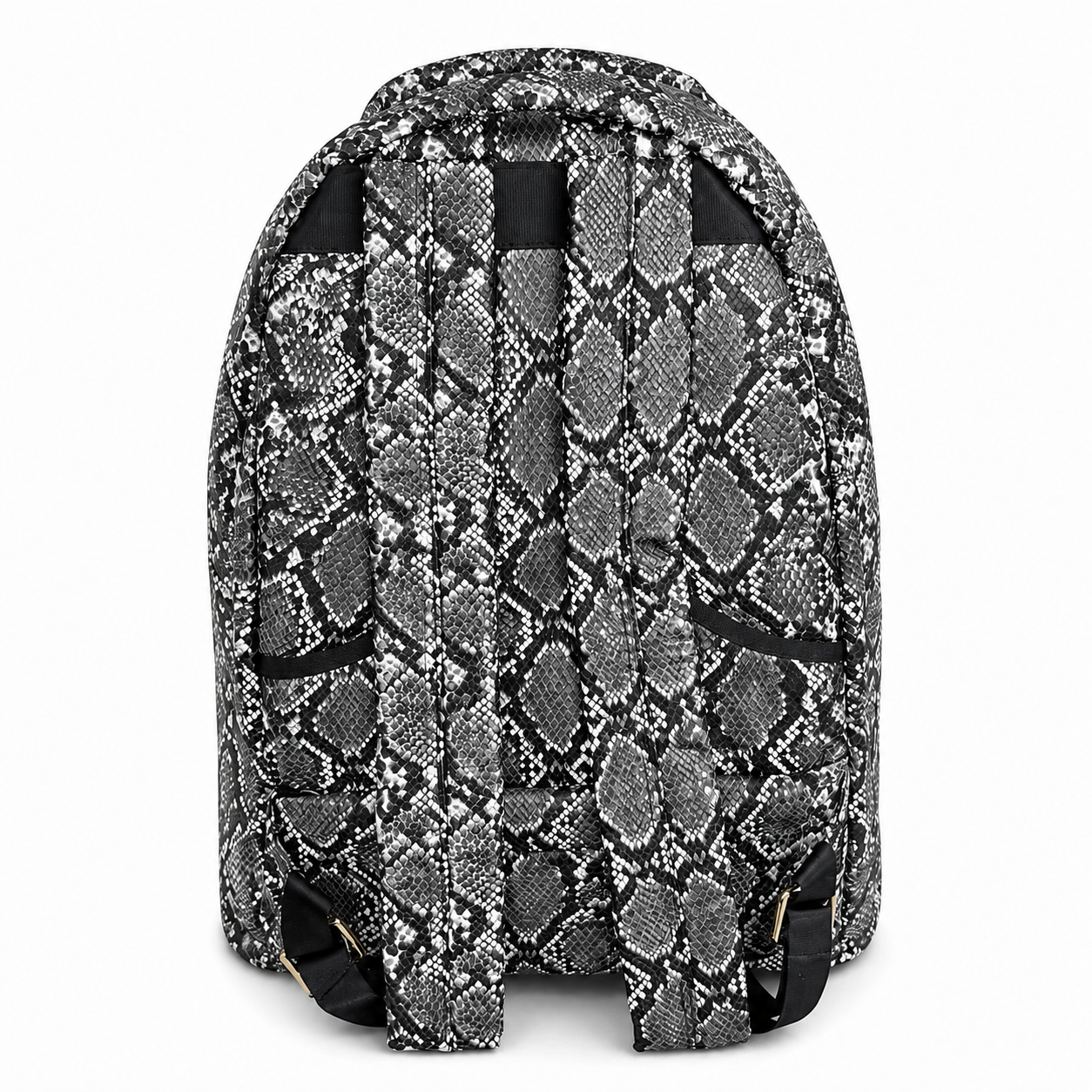 Cobra Leather Backpack - Black & Grey