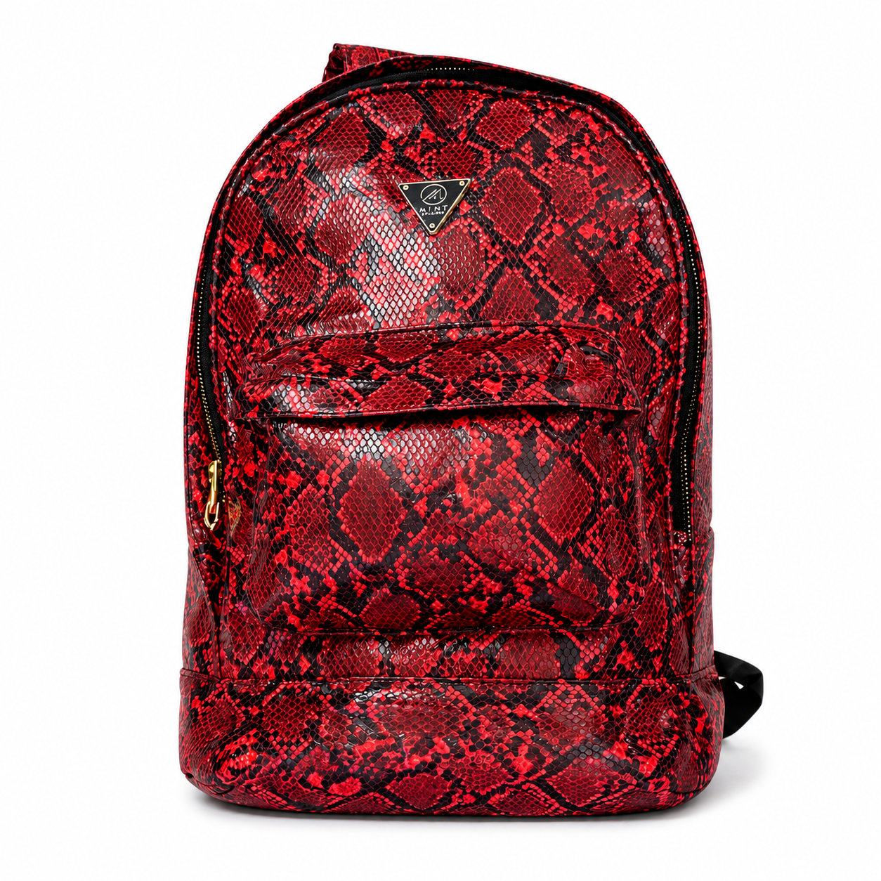 Cobra Leather Backpack – Red