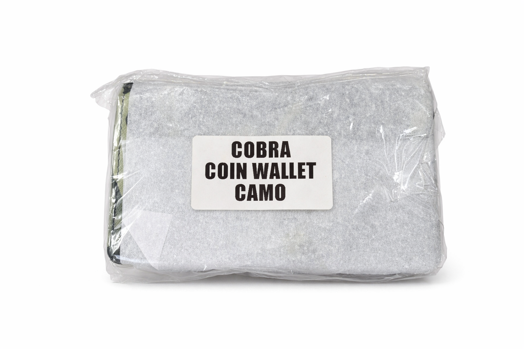 Camo Leather Zip Coin Wallet – Green Camouflage
