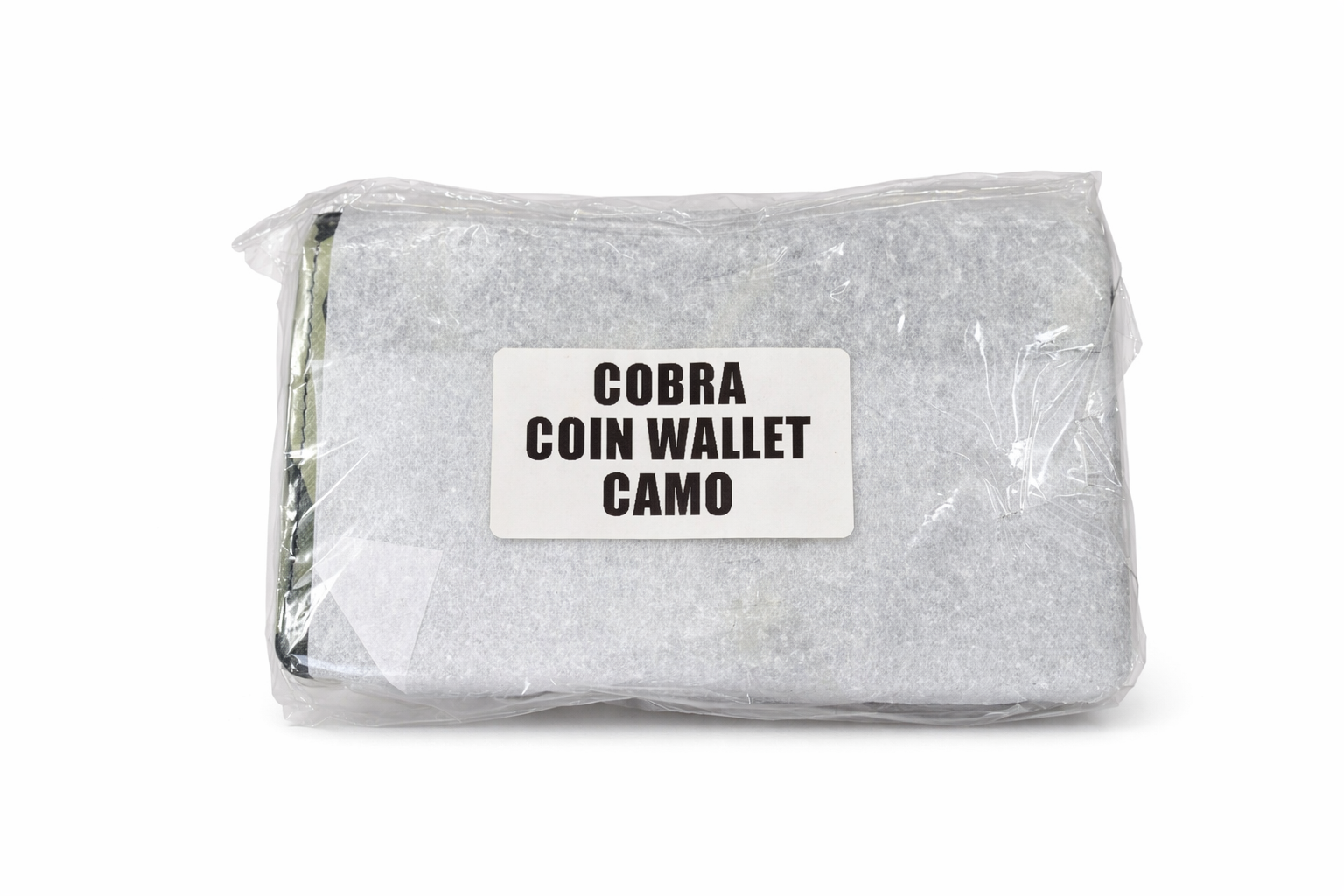 Camo Leather Zip Coin Wallet – Green Camouflage