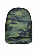 Camo leather backpack - olive/Green