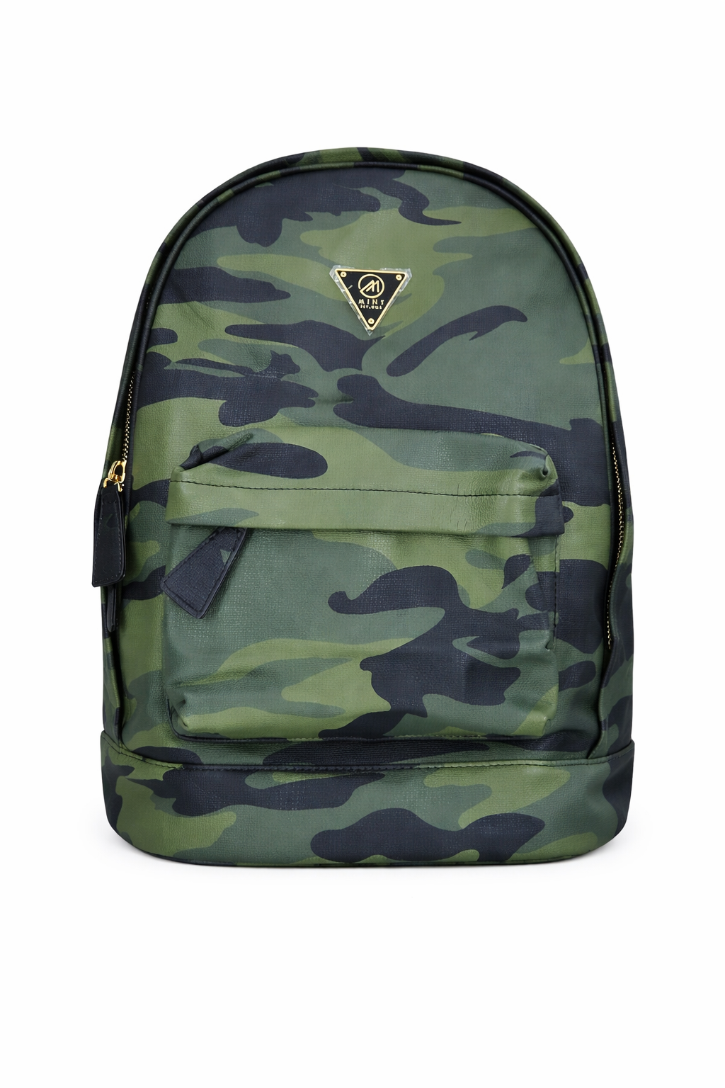 Camo leather backpack - olive/Green