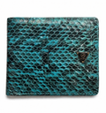 Cobra Leather bifold Wallet – Teal/Turquoise