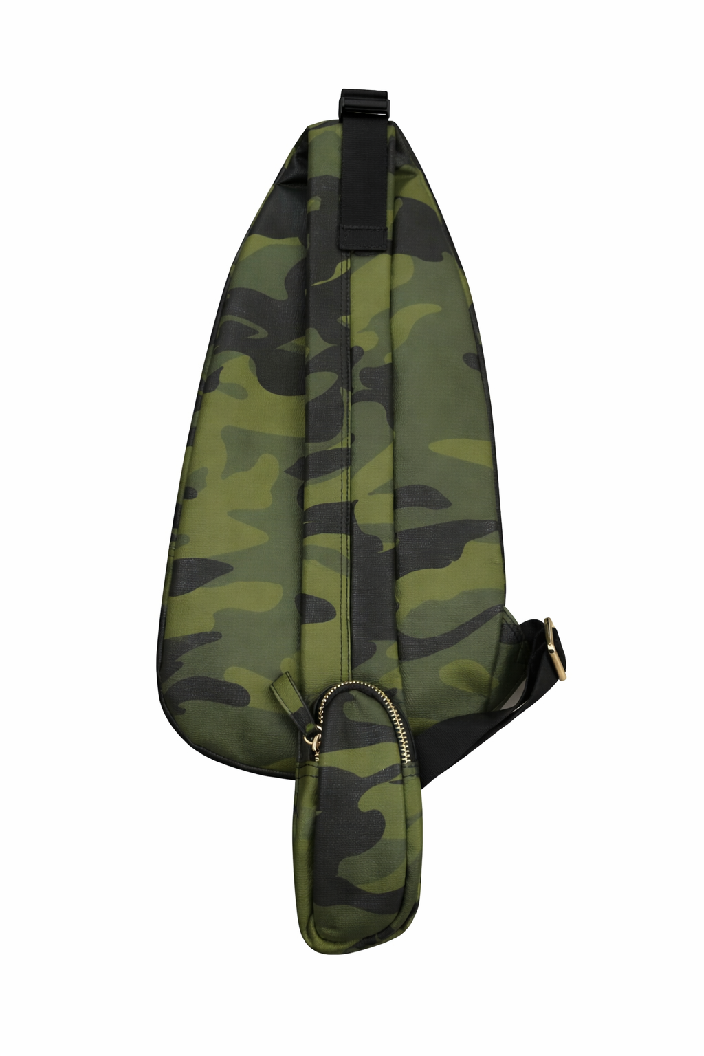 Camouflage leather sling bag - olive/Green