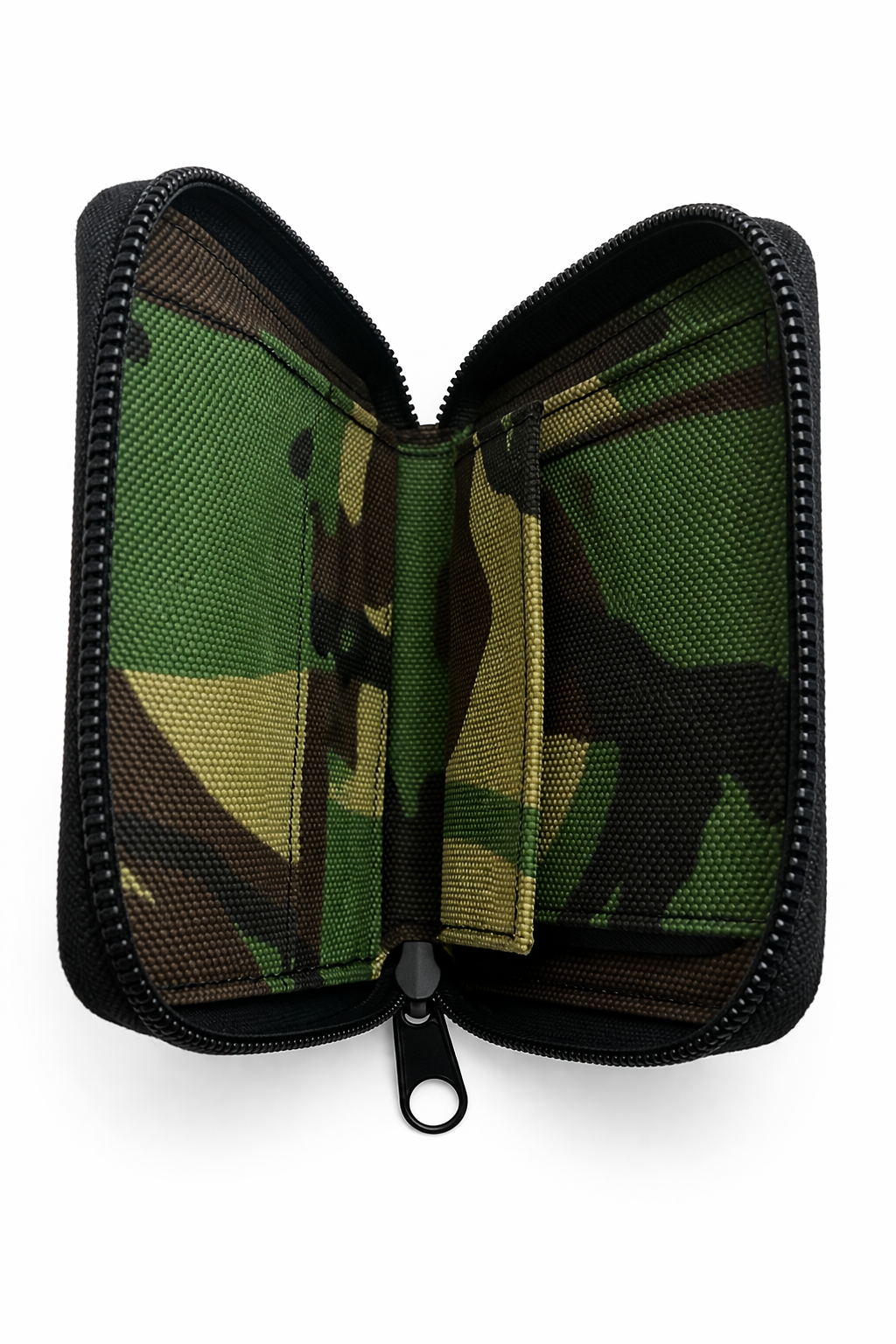 Nylon Zip Wallet – Green Camouflage Zip Around Wallet