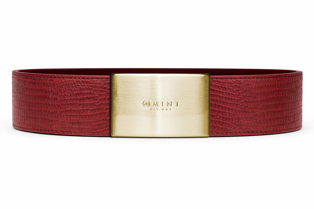 Lizard Belt with custom buckle