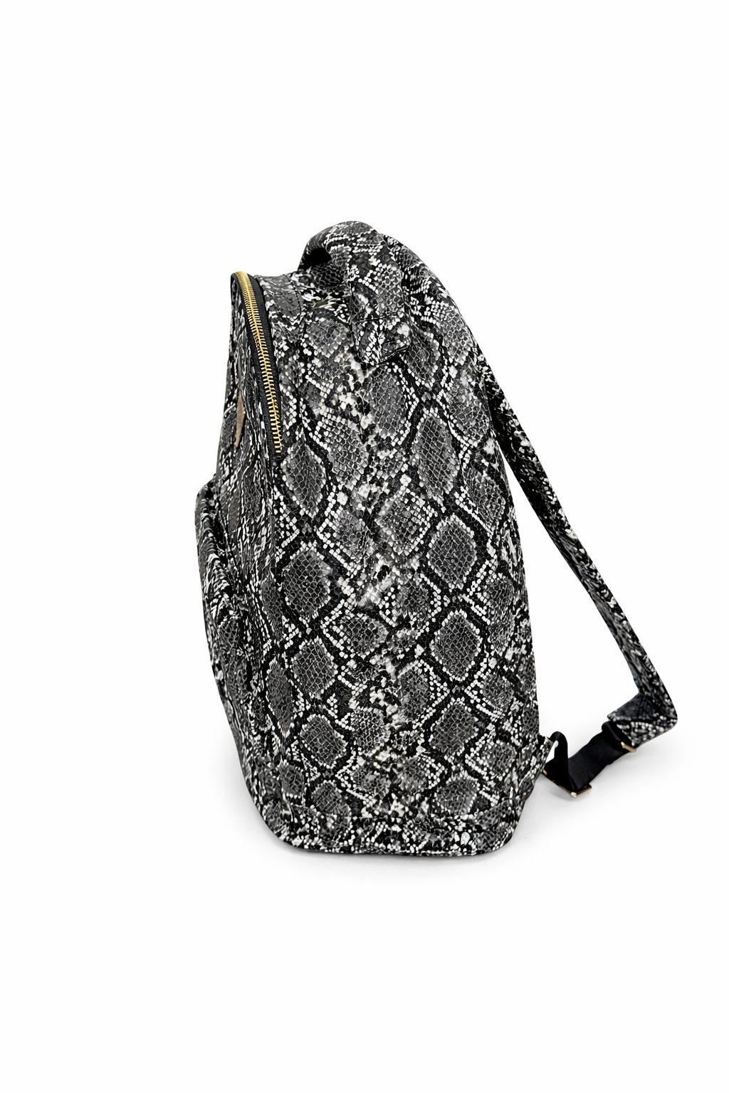 Cobra Leather backpack - Black & Grey Snakeskin Design