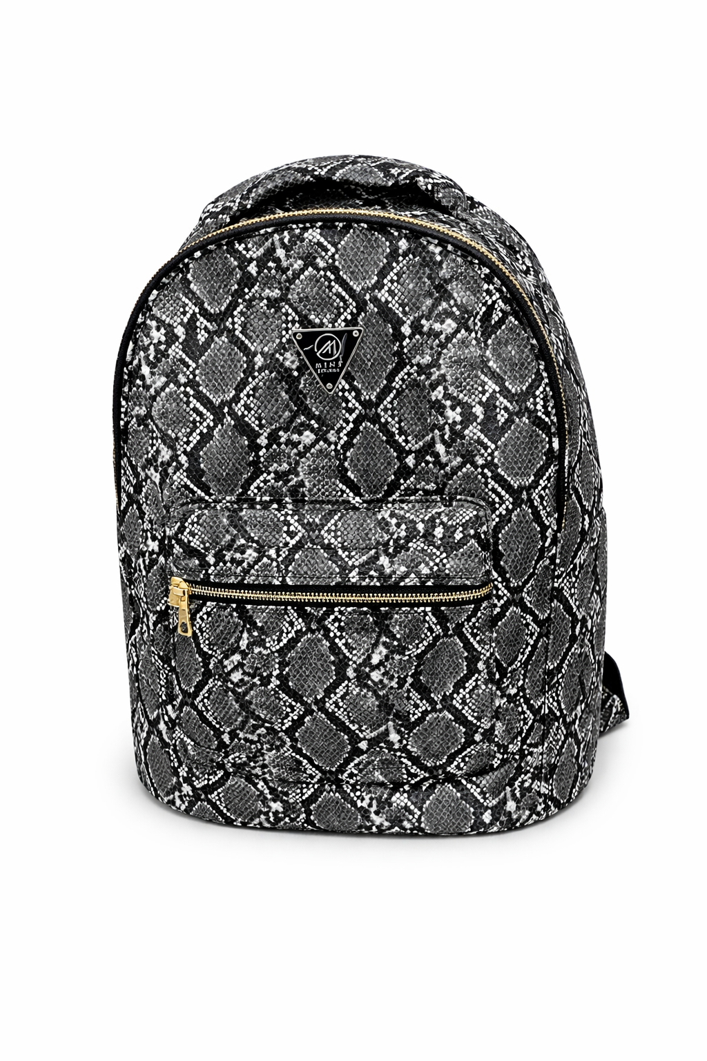 Cobra Leather backpack - Black & Grey Snakeskin Design