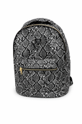 Cobra Leather backpack - Black & Grey Snakeskin Design