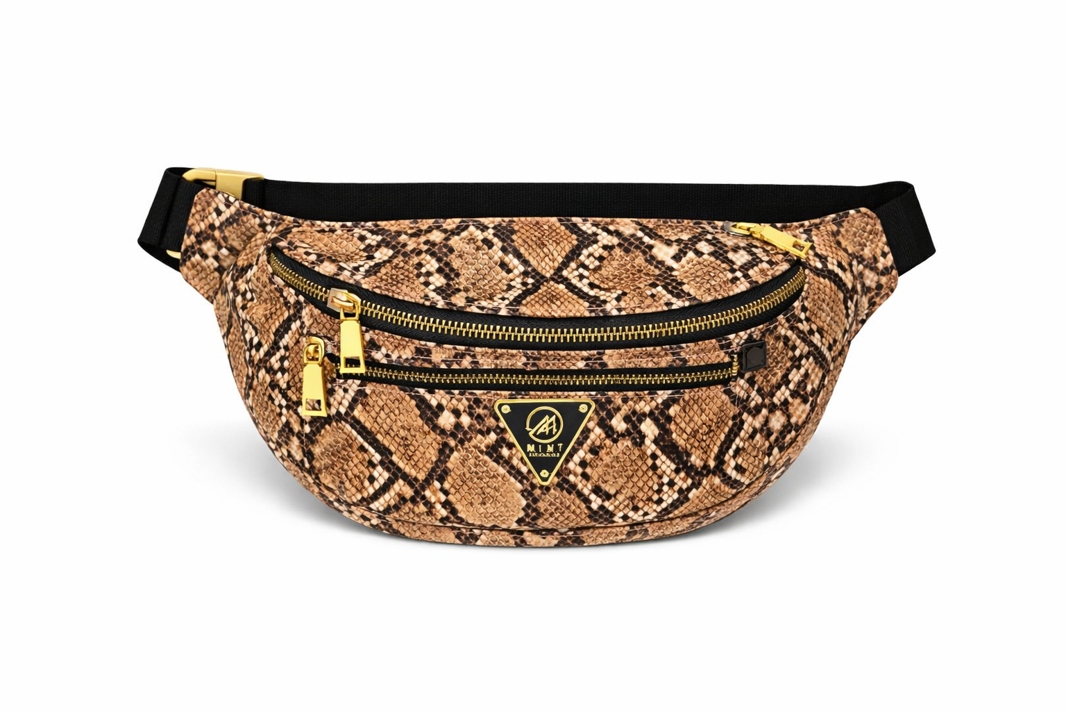 Cobra leather Waist Bag - Brown