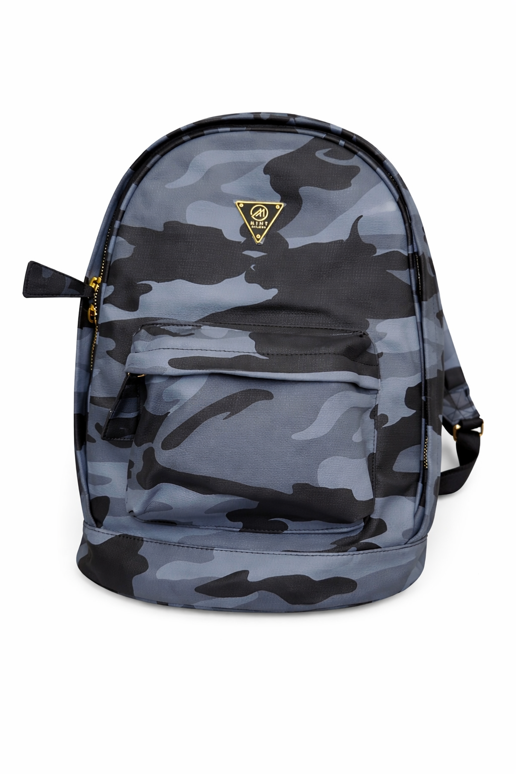 Navy Camo leather Backpack – Stylish Compact Everyday Bag