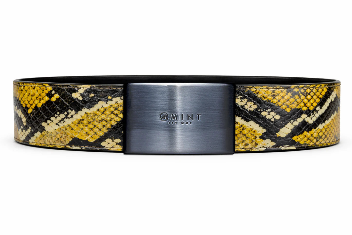 cobra belt with custom buckle