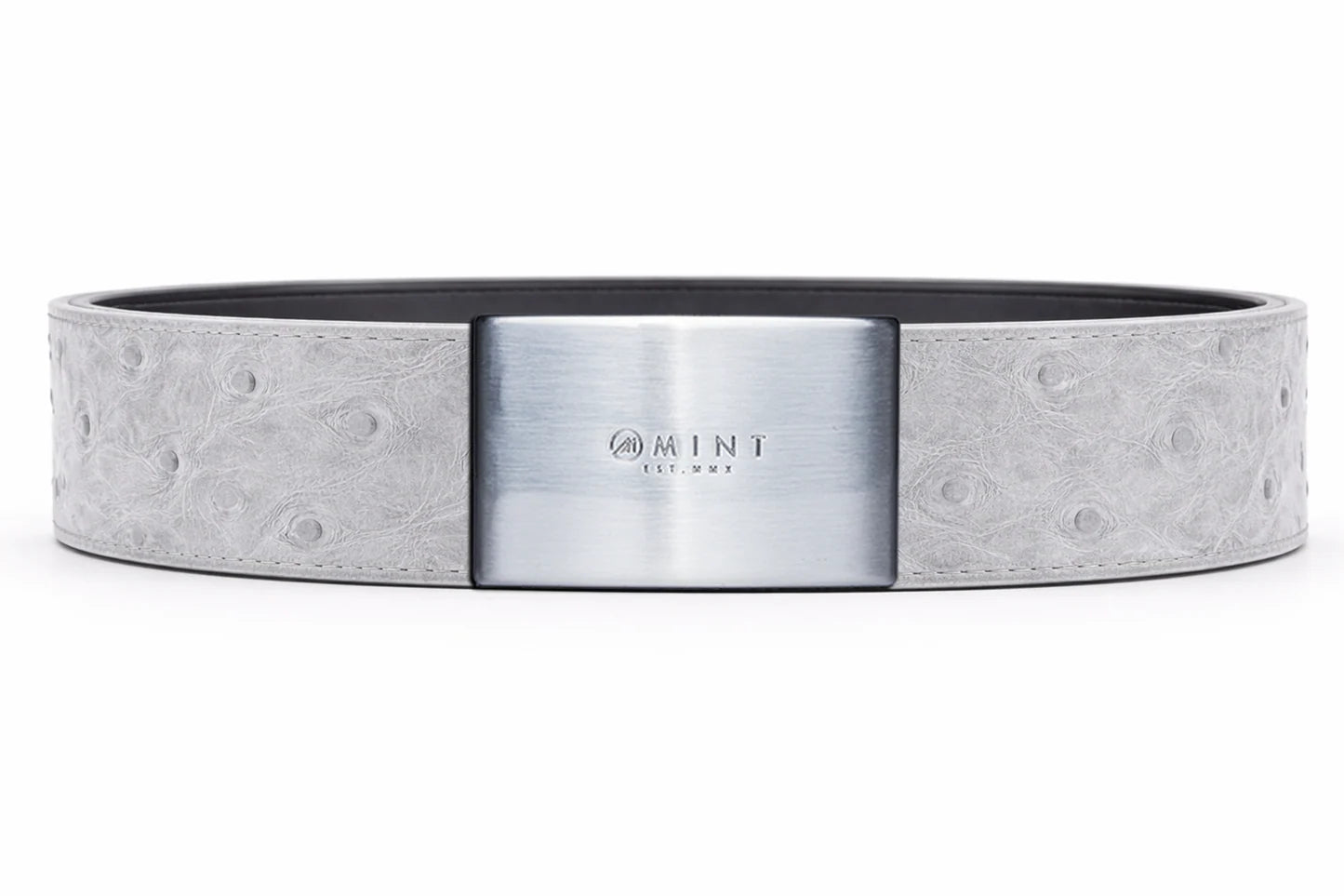 ostrich belt with custom buckles