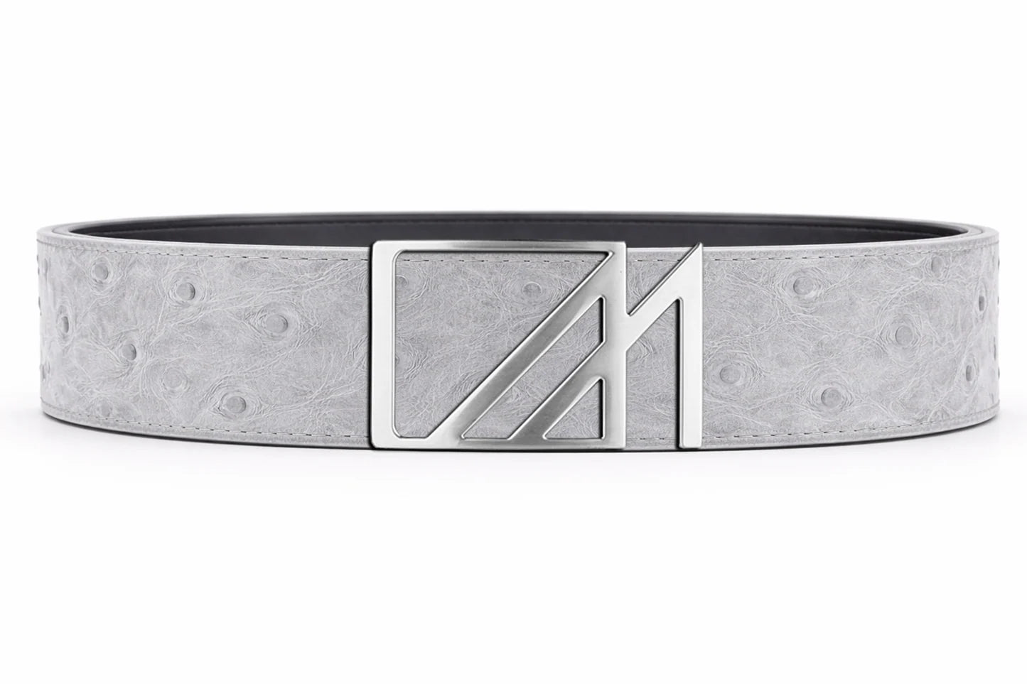 ostrich belt with custom buckles