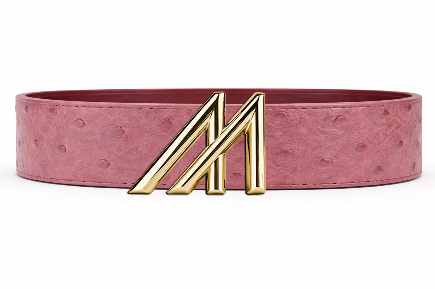 ostrich belt with custom buckles
