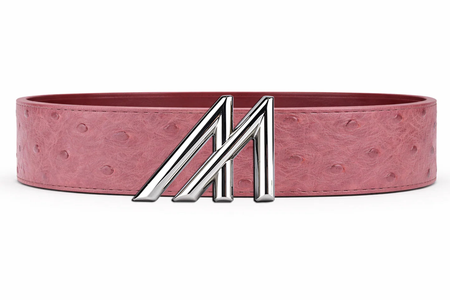 ostrich belt with custom buckles