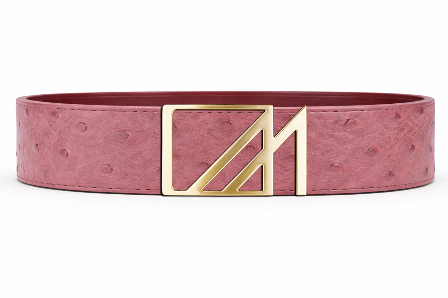 ostrich belt with custom buckles