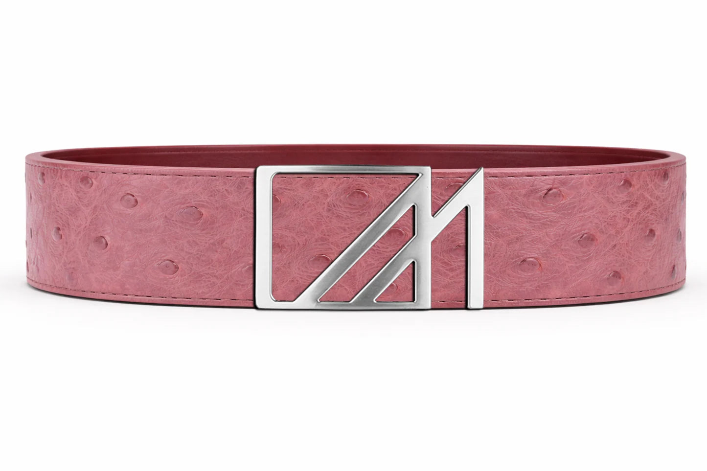ostrich belt with custom buckles