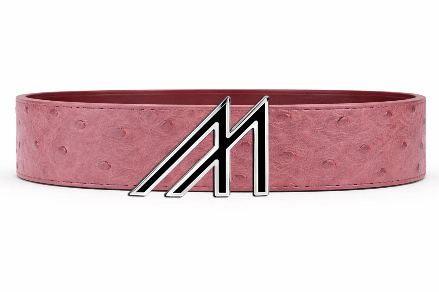 ostrich belt with custom buckles