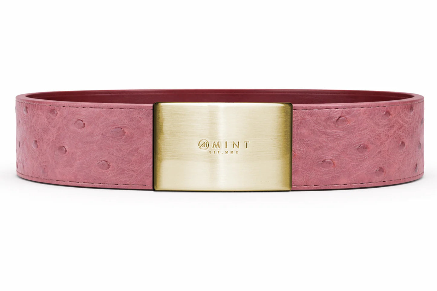ostrich belt with custom buckles