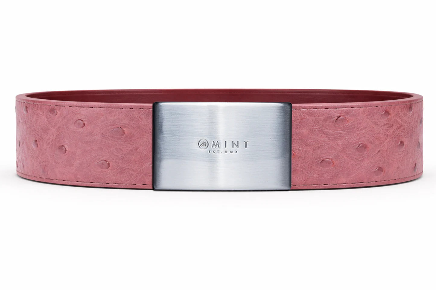 ostrich belt with custom buckles