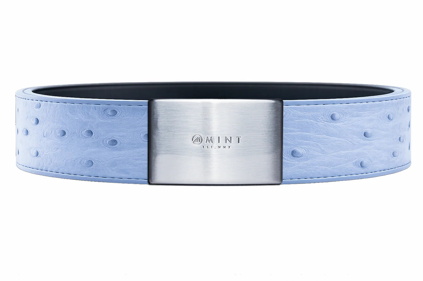 ostrich belt with custom buckles
