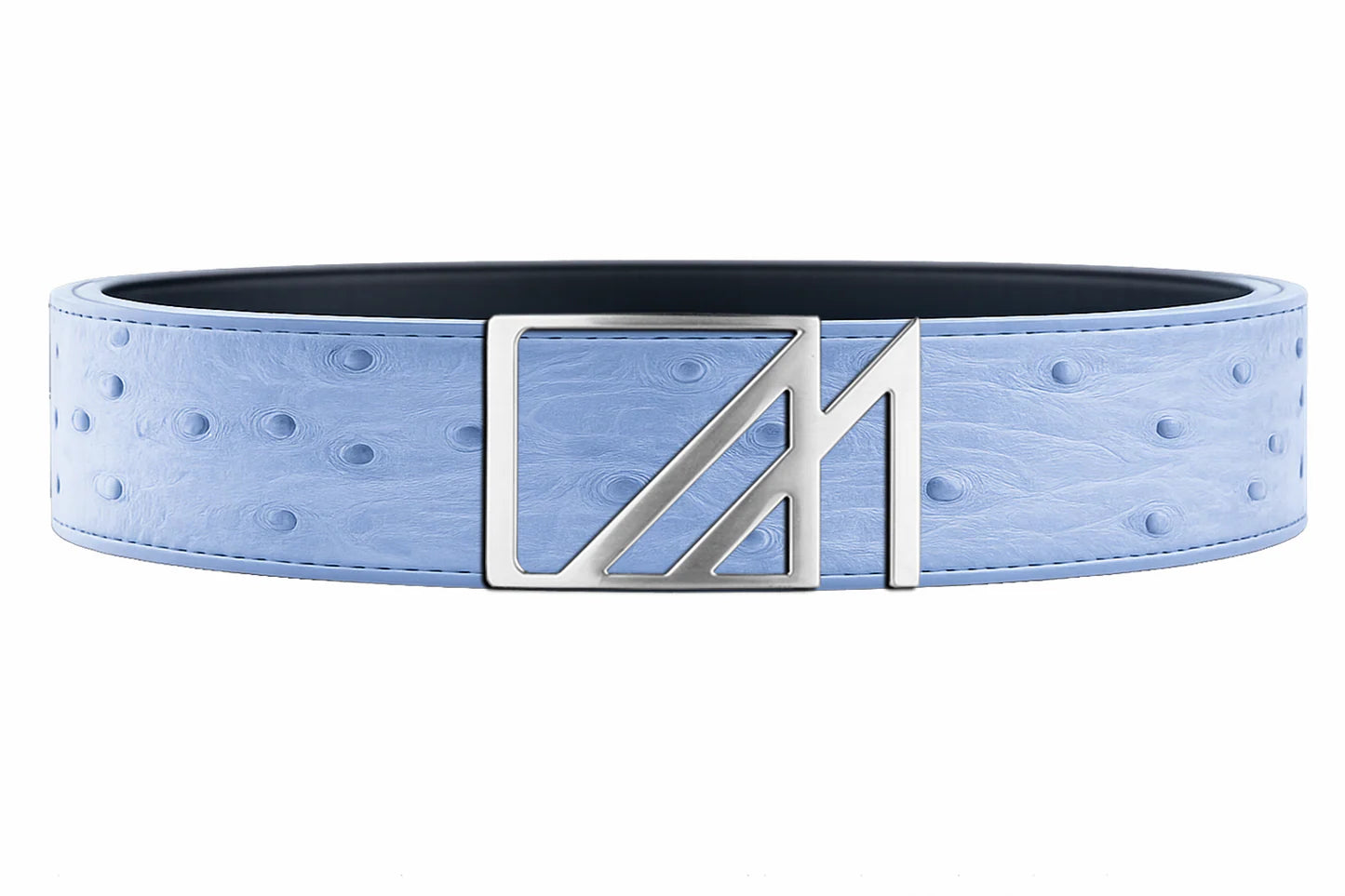 ostrich belt with custom buckles