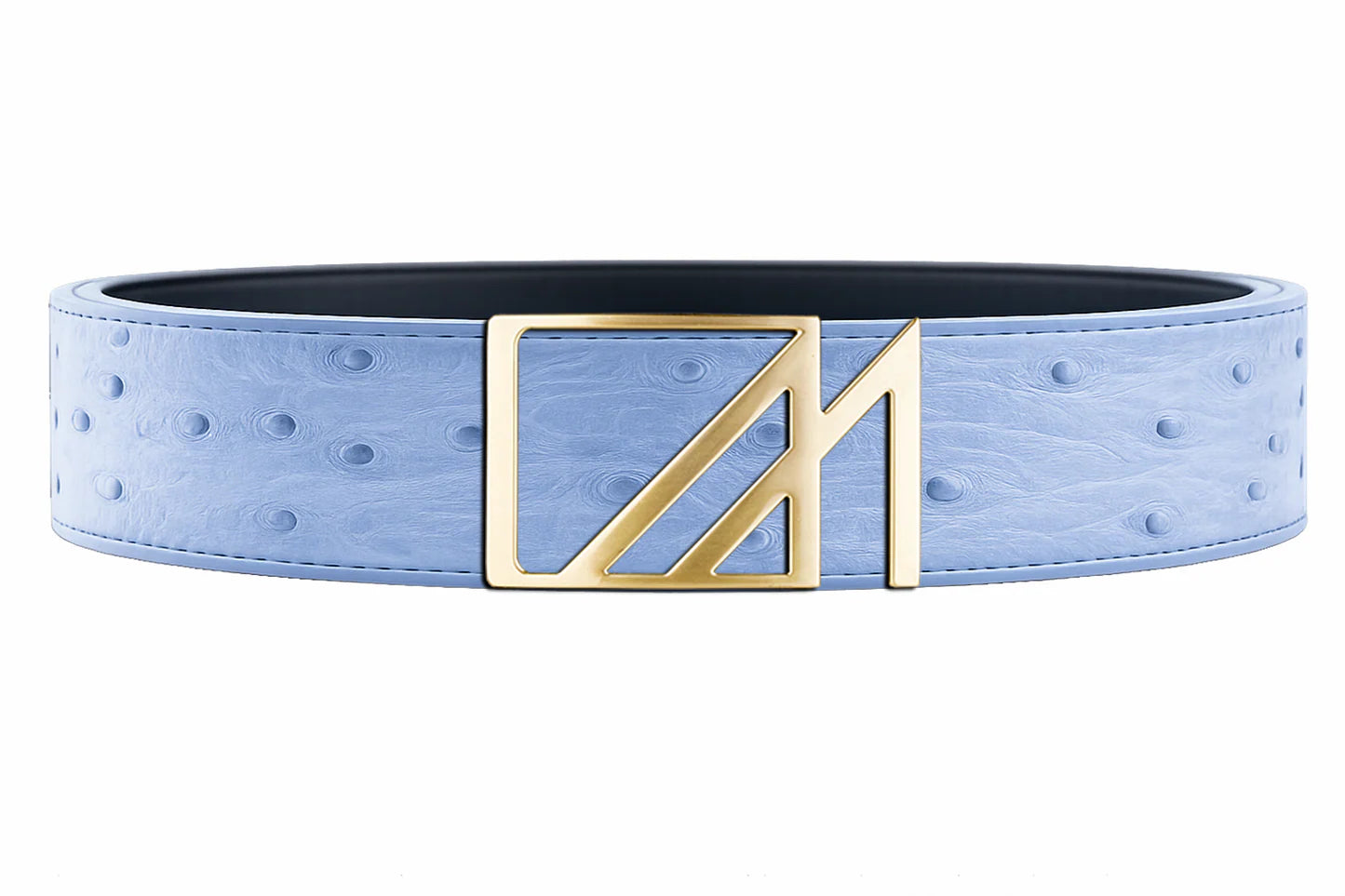 ostrich belt with custom buckles