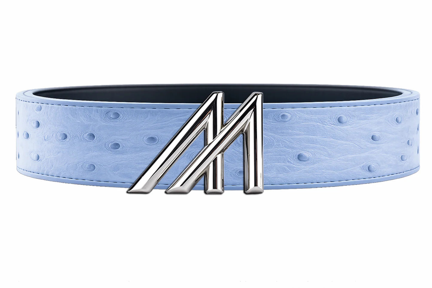 ostrich belt with custom buckles