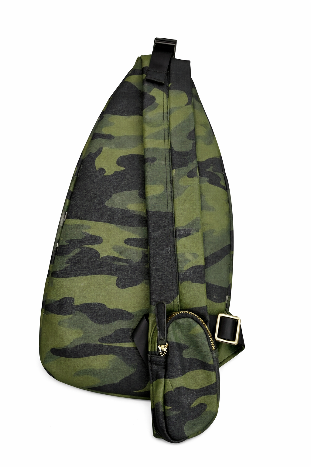 Camo leather sling/crossbody bag - Green Camouflage