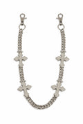 Silver Cross charm Pant Chain