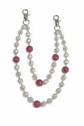 pink and Silver Beaded Double Layer Pant Chain