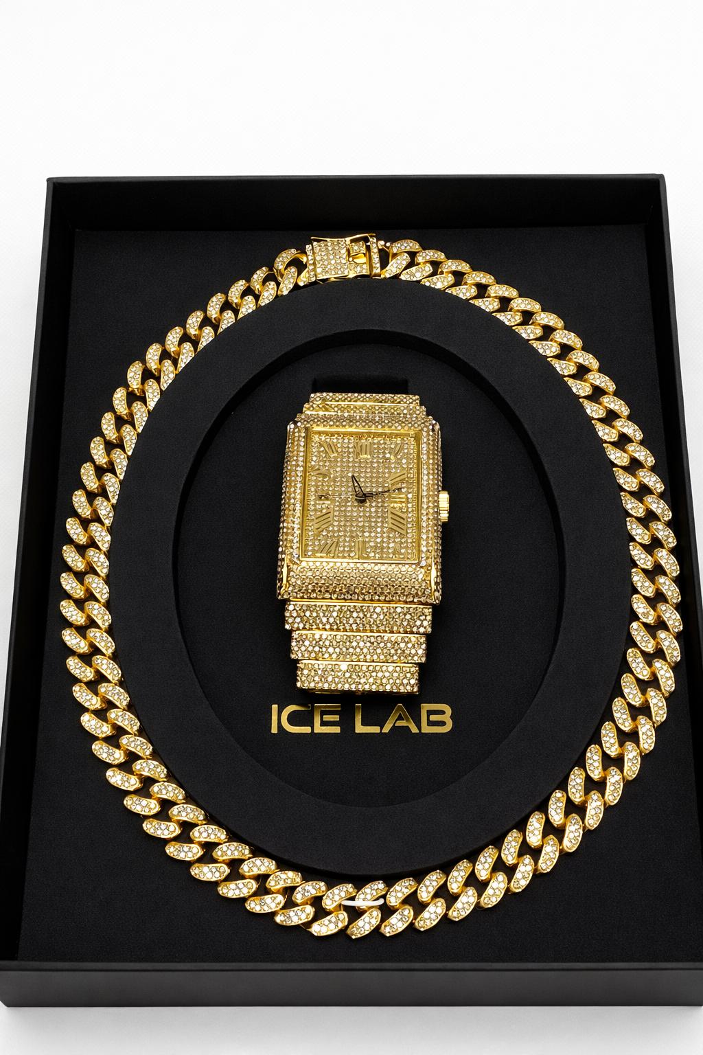 Luxury Gold Tone Diamond Watch – Luxury Rectangular Dial