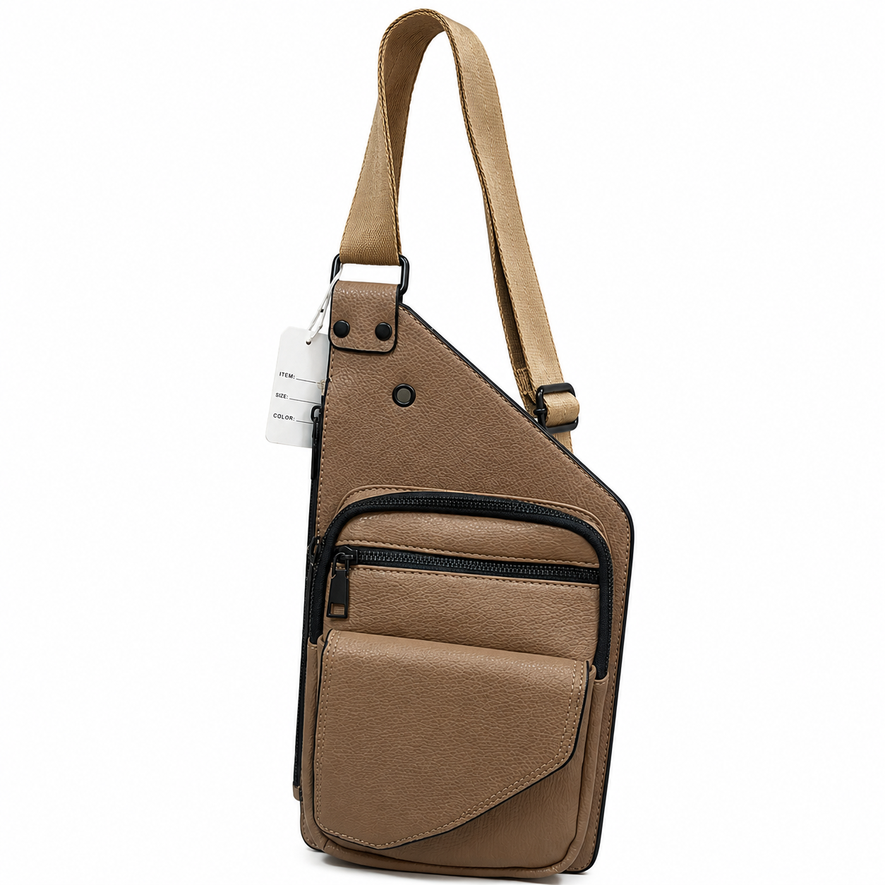 Leather crossbody bag - Tan/Biege