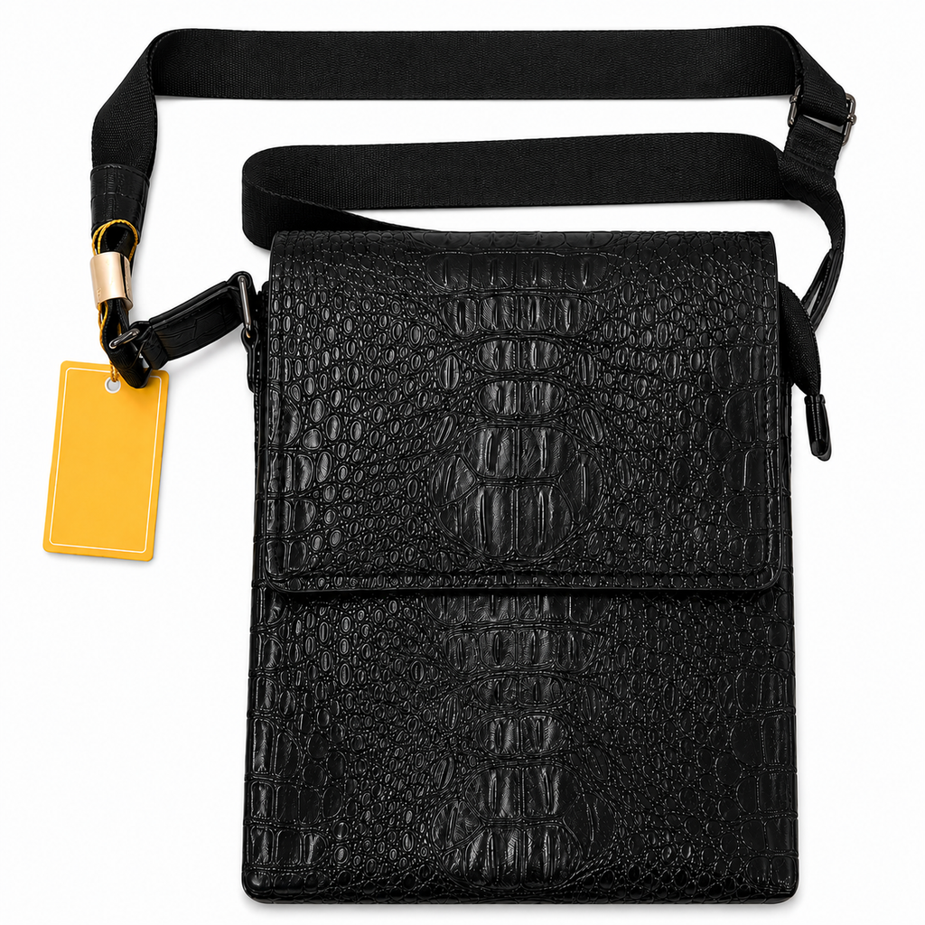 Cobra leather Handbag - Black
