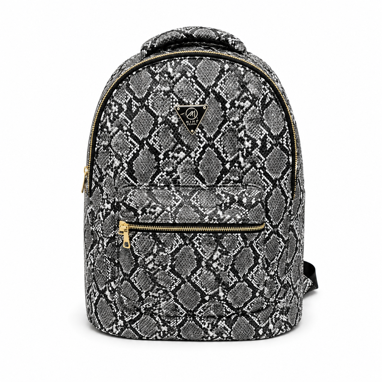 Cobra Leather Backpack - Black & Grey