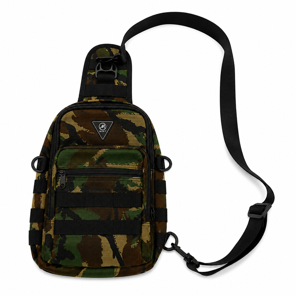Green & Brown Camouflage Crossbody sling bag